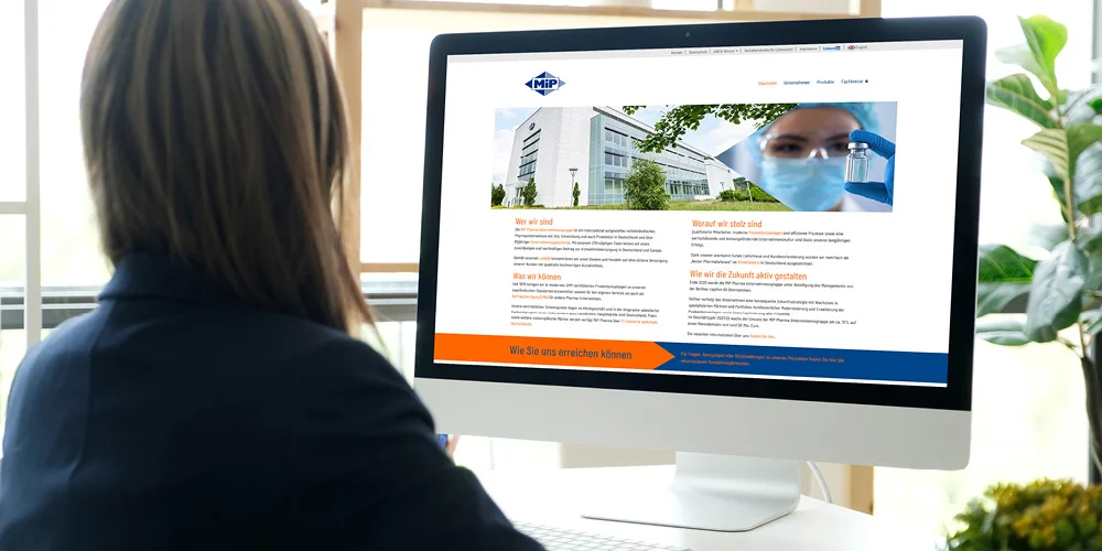 MiP Pharma Webseitengestaltung